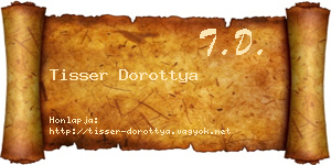 Tisser Dorottya névjegykártya